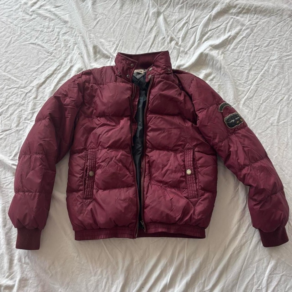 Tommy Hilfiger Burgundy Puffer Jacket
